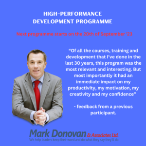 High-Performance Development Programme – starting 20th of September 2023